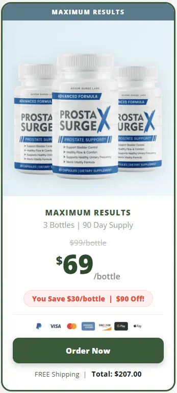Order PROSTA SURGE X™ 3 Bottles